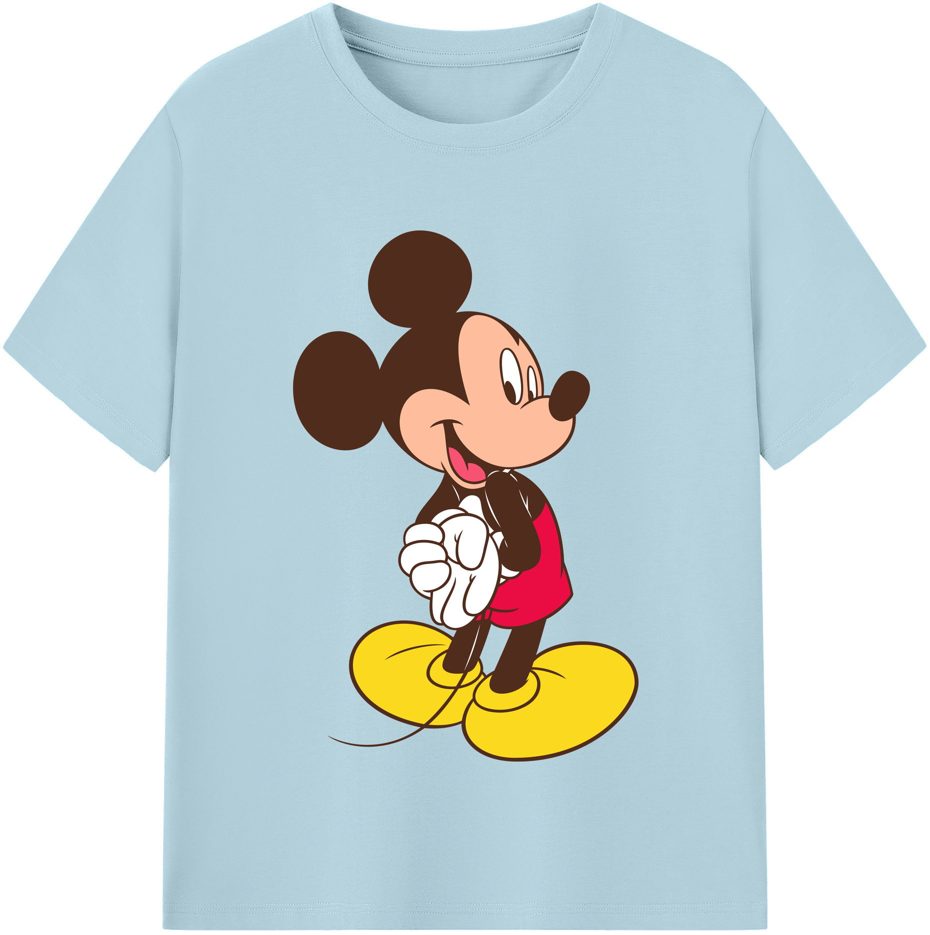 （画像用） ミッキーマウス Mickey Mouse 綿100％半袖Tシャツ（フロントプリント）